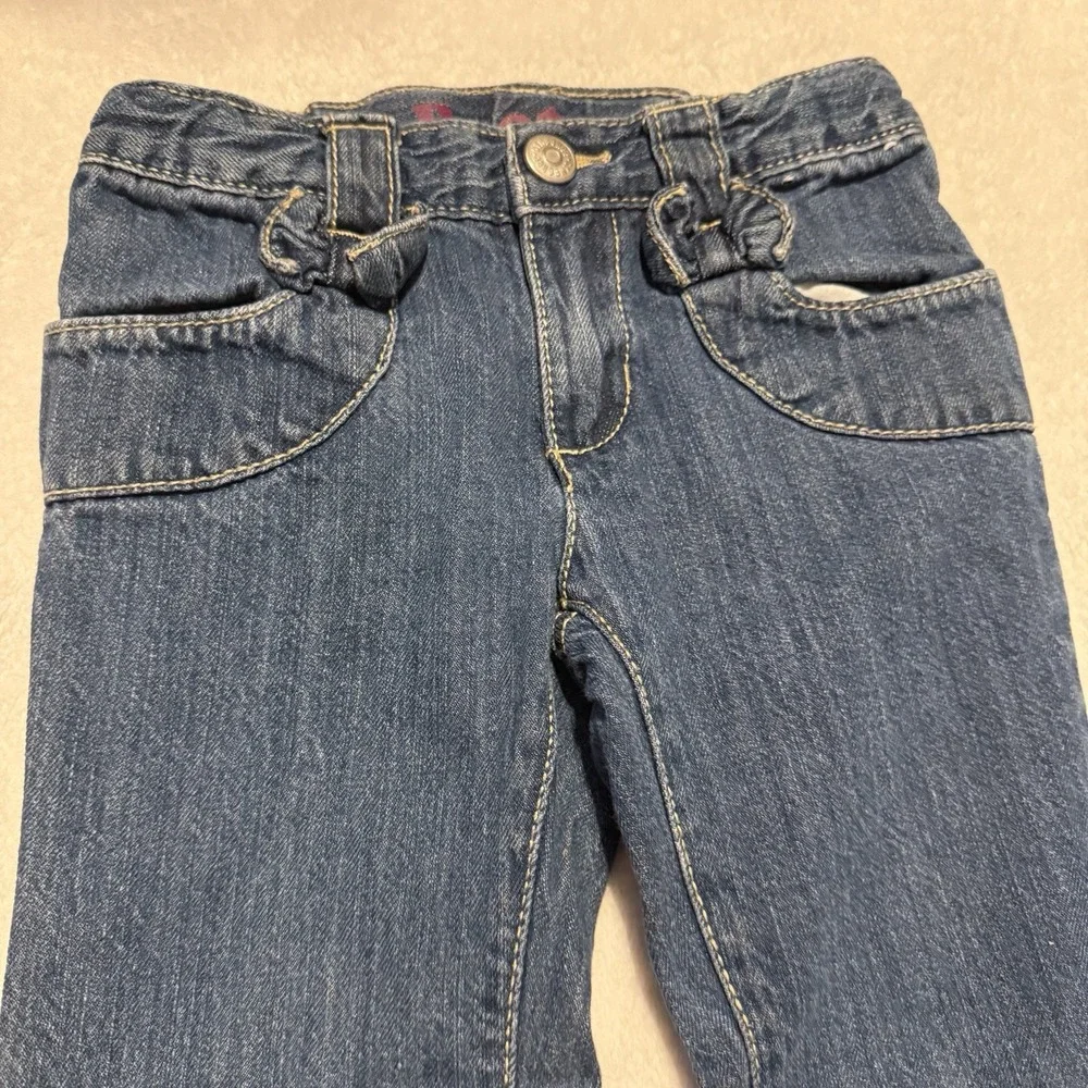 2013 Gymboree Toddler Girls Jeans Size 3T‎ Flare Bow Pockets
